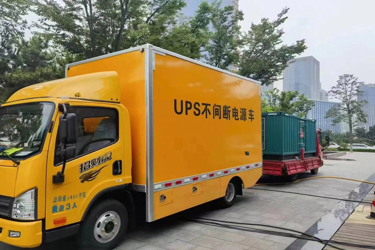 牡丹江发电机租赁施工现场