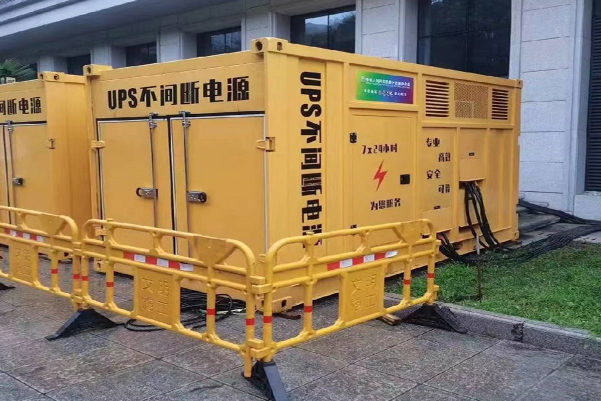 牡丹江发电机租赁施工现场