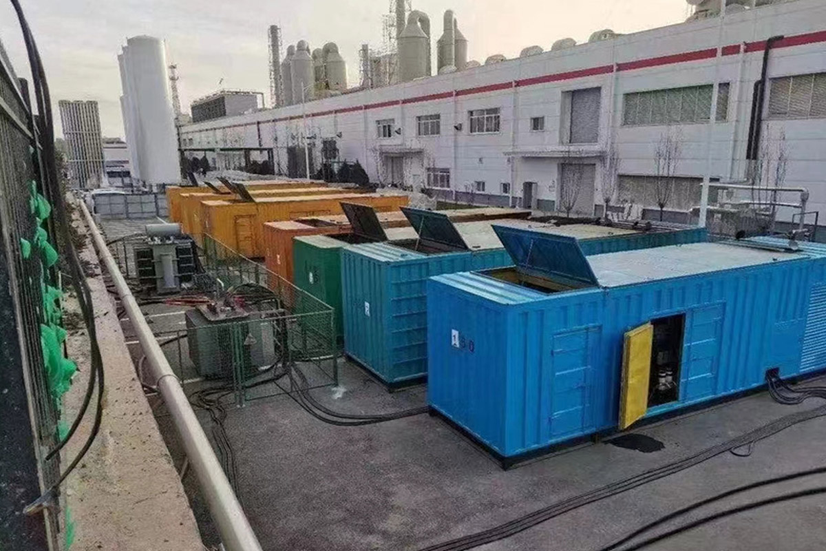 牡丹江发电机租赁施工现场